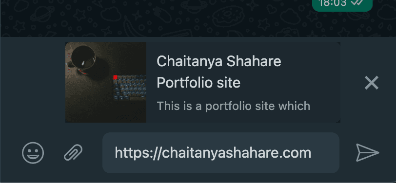 How to add social media preview (WhatsApp card) to your website